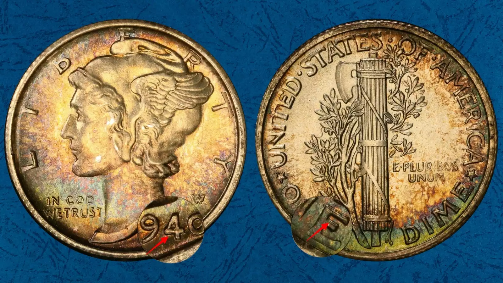 1940-S DDO DDR FS-901 doubled die obverse showing doubling on Liberty lettering